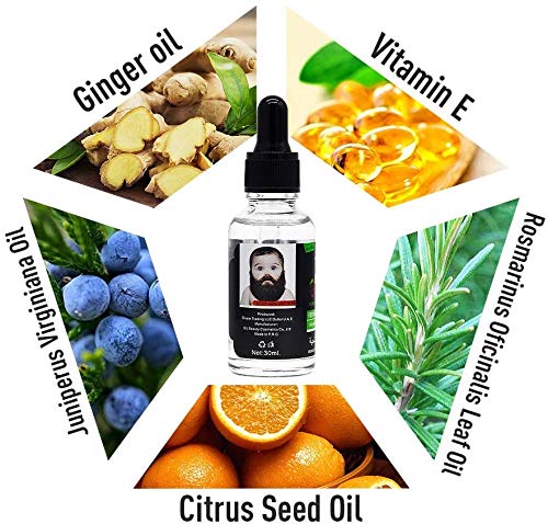 Beard Oil, Duvina Beard Oil and Conditioner for Men for Beard Care Pure Natural Beard Care Intensive Beard Care Natural Organic Beard Oil Natural Organic Hair Growth Oil (30ml) - NewNest Australia