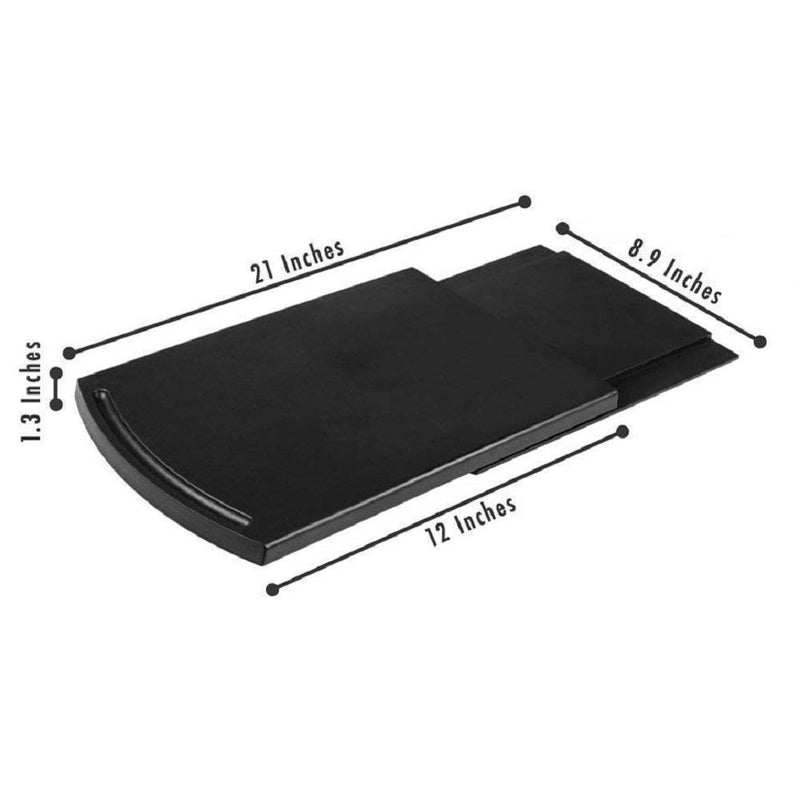 NewNest Australia - Appliance Caddy Sliding Coffee Maker Tray, 12" Coffee Pot Slider Machine Mat Under Countertop Rolling Tray for Blender Toaster with Smooth Rolling Wheels(1 Pack,Black) 1 Pack 