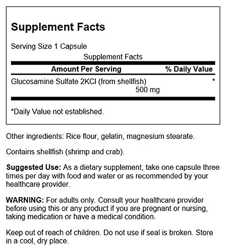 Swanson Glucosamine Sulfate 2Kcl 500 Milligrams 250 Capsules 1 - NewNest Australia
