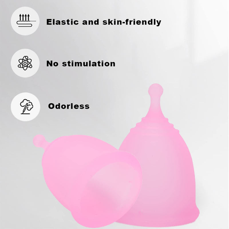 Period Cup, Menstrual Cup, Reusable Silicone Cup With Storage Bag, Foldable Silicone Menstrual Cup, Cup Set For Women'S Hygiene, Leak-Proof Menstrual Cup (Eu) - NewNest Australia