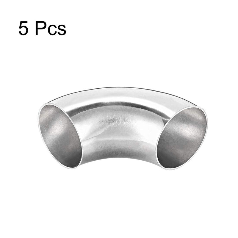 uxcell Stainless Steel 304 Pipe Fitting Long Radius 90 Degree Elbow Butt-Weld 1-1/4-inch OD Pipe Size 5pcs - NewNest Australia