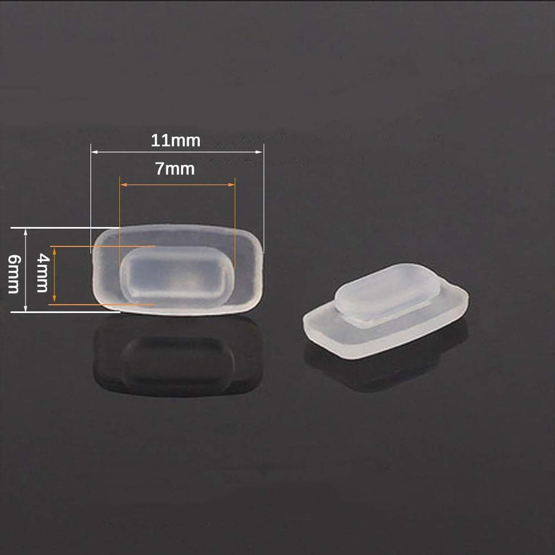 Push-in Eyeglasses Nose Pads,BEHLINE 5 Pairs Snap in Glasses Nose Piece for Eye Glasses Sunglasses,Replacement for Costa Maui Frames,Soft Silicone Nose Bridge Pads,Anti-Slip Nose Guards(11mm,Square) - NewNest Australia