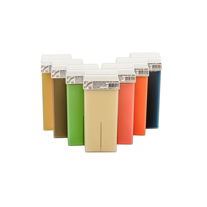 EpilWax wax cartridges set with 24 honey warm wax cartridges for hair removal, depilatory wax, 100 ml roll-on refill honey. 100.00 ml (pack of 24) - NewNest Australia