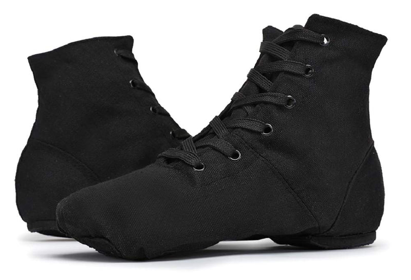 Smithmelody Canvas Jazz Dance Boots Ballet Dancing Sneakers for Adult Men Women Kid 2 Little Kid Black - NewNest Australia