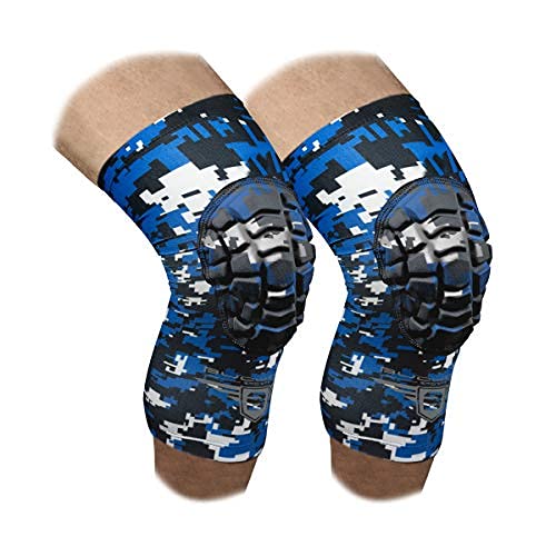 Bucwild Sports Compression Knee Pads for Basketball Volleyball Wrestling - Youth/Kids & Adult Sizes Royal Blue Camo Medium - NewNest Australia