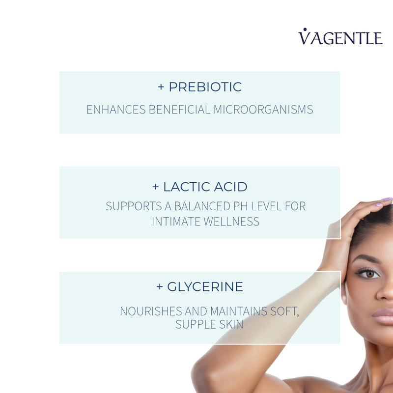 VAGENTLE Prebiotic Soap Free Intimate Vaginal Wash with Biolin, pH Balance for Daily Use. Feminine Hygiene, Proven Laboratory Formula, Vegan, 250ml - NewNest Australia