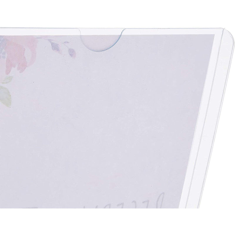 Clear Slant Back Acrylic Sign Holder, Vertical Display Stand (5 x 7 in, 6 Pack) - NewNest Australia