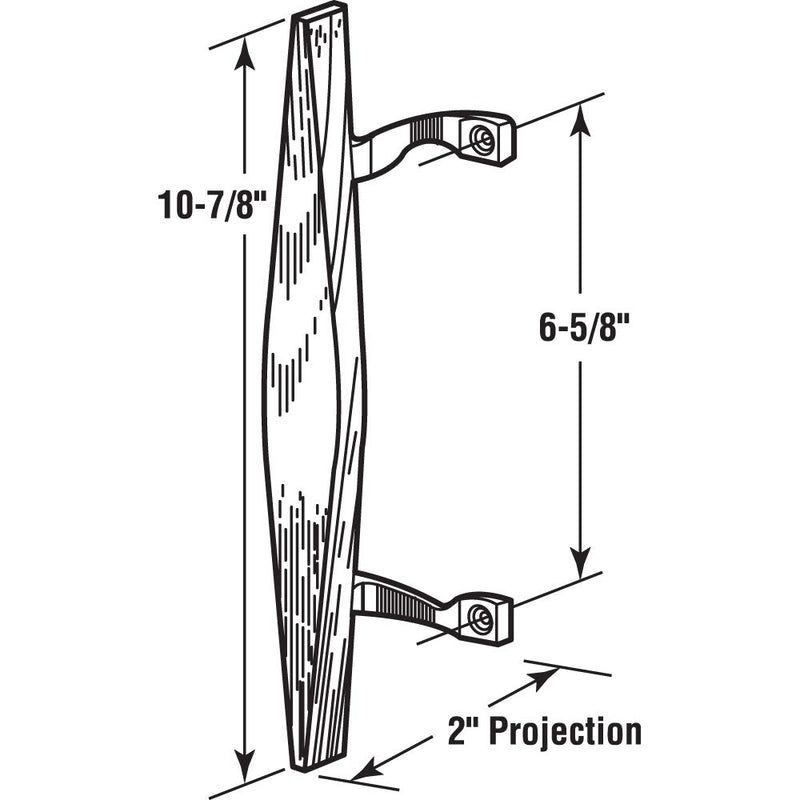 Prime-Line MP1069 Sliding Glass Door Pull, Wood Handle, Diecast Construction, Chrome, Pack of 1 - NewNest Australia