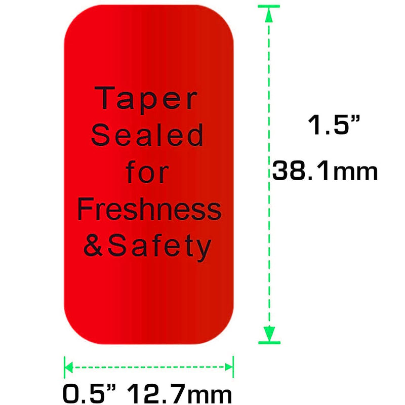 Remarkable Tamper-Evident Food Sealed for Freshness and Safety Stickers,0.5 x 1.5 Inch Tamper Proof Sealed for Freshness Stickers Help Increase Security During Delivery (500 Pcs) (red) - NewNest Australia