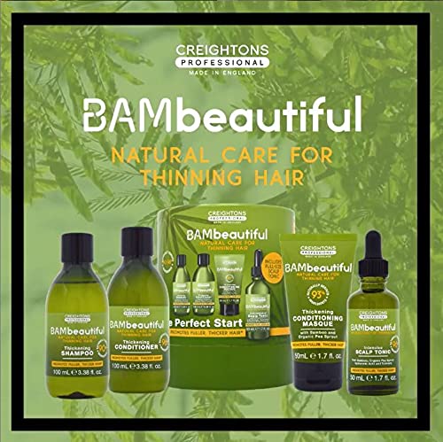 BAMbeautiful Perfect Start Set (Thickening Shampoo, Conditioner, Scalp Tonic & Conditioning Masque) - Natural Care for Thinning Hair, Promotes Fuller, Thicker Hair. - NewNest Australia