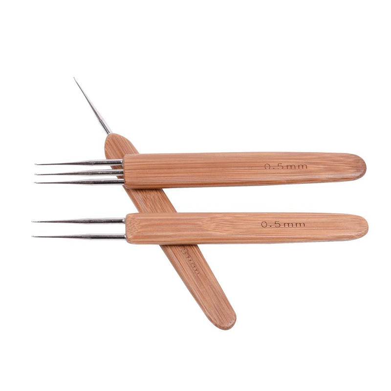 3pcs/set Dreadlock Crochet Hook for Hair Dreadlock Needle Tool for Braid Craft Dread locks Crochet Needles 0.5mm (1 Hook 2 Hooks 3 Hooks) - NewNest Australia