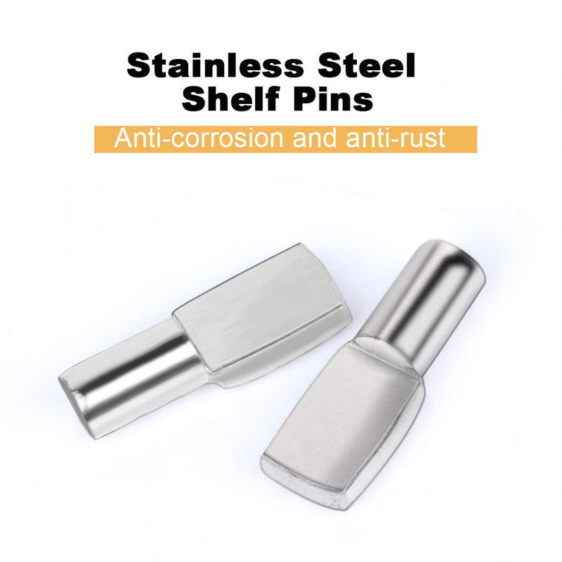 100 Packs Shelf Pins, FANDAMEI Metal Nickel Support Pegs Spoon Shaped Cabinet Support Pins Holder (5mm) - NewNest Australia