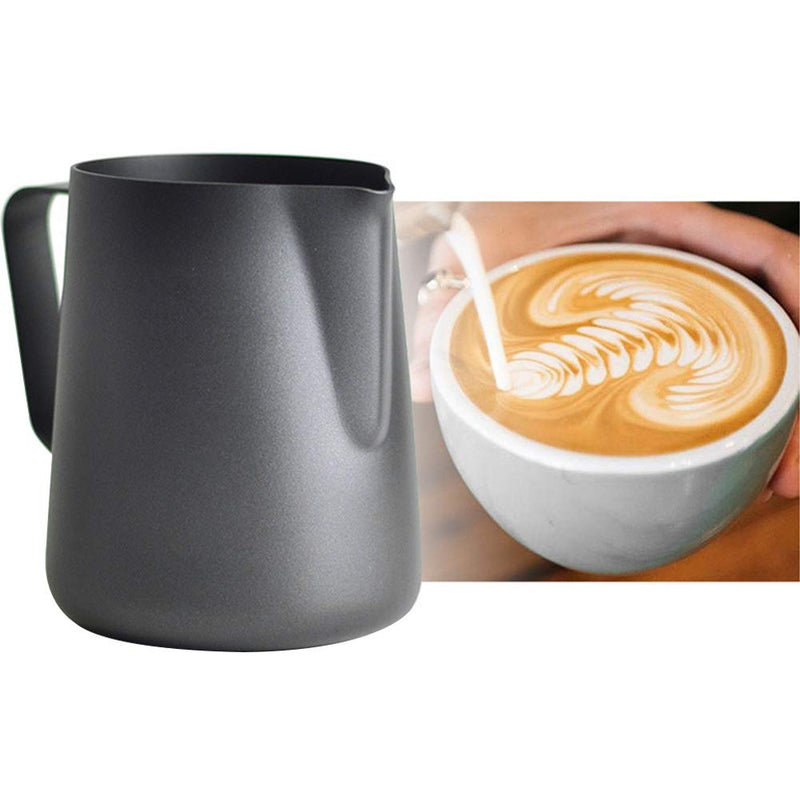 Milk Jug Milk Steaming Frothing Pitcher Stainless Steel Jug for Milk Black Coffee Latte Cappuccino 350ml Steamer Frother - NewNest Australia