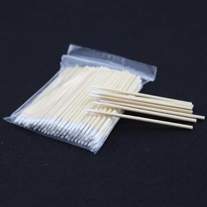 400pcs Microblading Cotton Swab with Wood Handle Small Pointed Tip Head for Eyebrow Tattoo Beauty Make-up Color Nail Seam Dedicated Dirty Picking Sticks - NewNest Australia