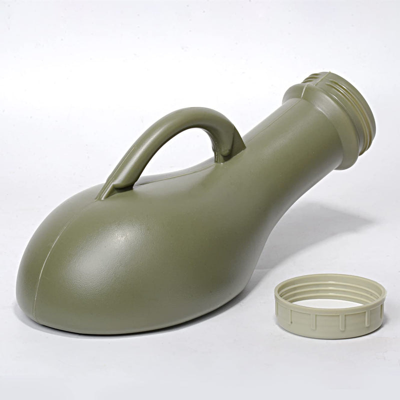 Tovee Portable Urinal for Men and Women 1200ml, Spill Proof Unisex Urinal Toilet Bottle with Snap on Lid, Male Urinals, Pee Container Men, Urinal Bottle for Car, Travel, Elderly & Incontinence, Army Green - NewNest Australia