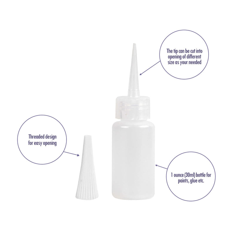 Falling in Art 1 oz. Needle Tip Squeeze Bottles with a Funnel, 6-Pack - NewNest Australia