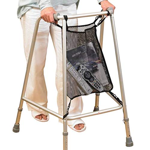 Homecraft Net Bag for Walking frames and Rollers, Large Easy Clip On Carrying Bag attachment for Walkers, Mobility Aid for Elderly, Disabled and Handicapped Users L - NewNest Australia