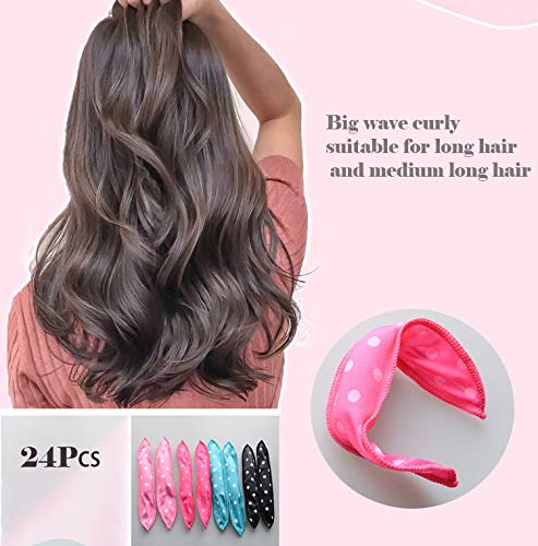 24Pcs Hair Curlers No Heat, Alldo Hair Curlers Rollers Sponge Rollers Wave Formers Hair Rollers for Long Short Sleep in Rollers Curlers DIY Hair Tools Pillow Soft Curls (6 Color*4 Pcs) - NewNest Australia