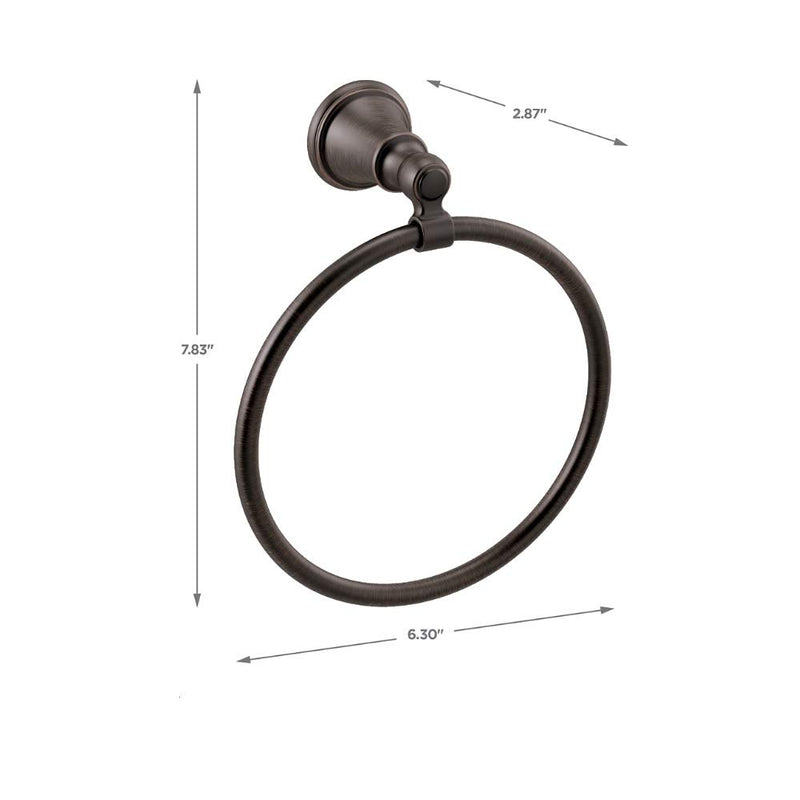 Delta Faucet 73246-RB Woodhurst Towel Ring, Venetian Bronze - NewNest Australia