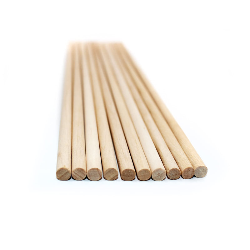 MAHITOI Dowel Rod Unfinished Hardwood 1/4 x 12 inches 10 Pieces for Arts, Crafts, Home décor, Holiday Ornaments, Handmade Gifts, macramé, Plant Support, DIY Equipment, Flag, Banner, Sign Stick - NewNest Australia