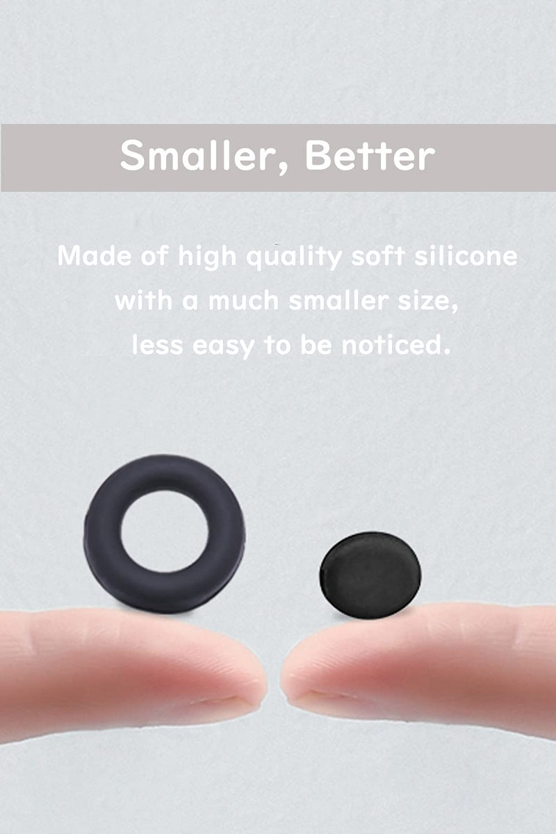 Anti-slip glasses ear hooks, silicone round 10 pairs of comfort silicone anti-slip holders for glasses, for sports glasses temple tip, black/white black/white - NewNest Australia