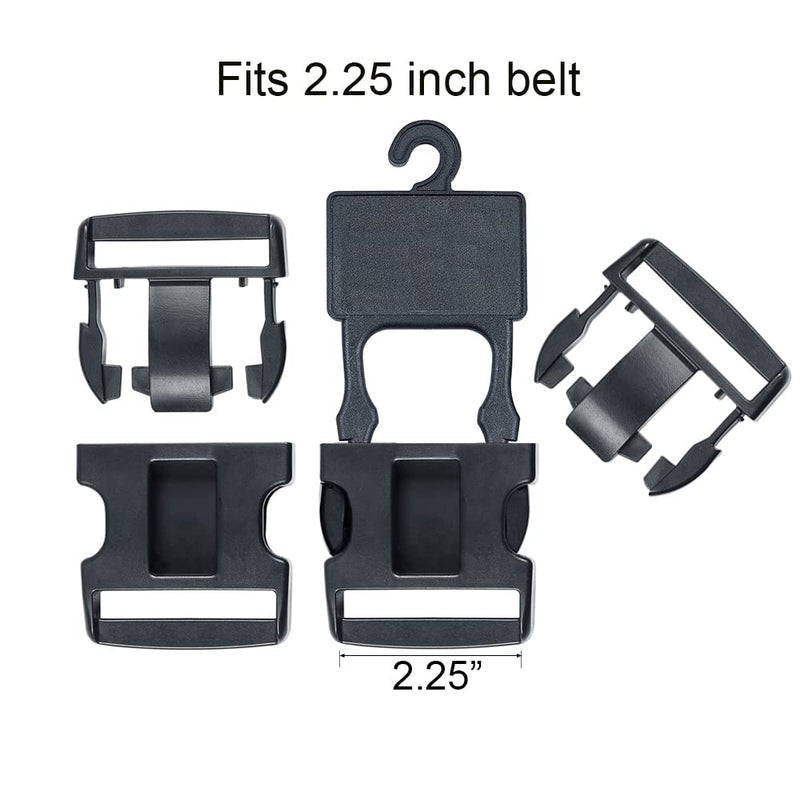 SdTacDuGe Replacement Strong Duty Buckle System for 2.25inches police Duty Belt,Triple Lock(2Pack)+Heavy Duty Belt Hanger Item1 - NewNest Australia