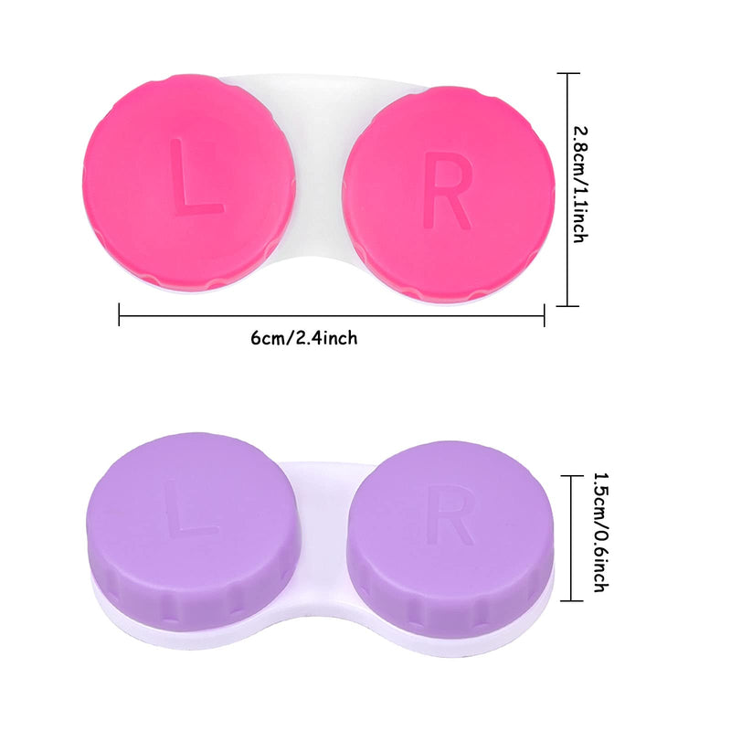 Jinlaili 20 piece contact lens container set, colorful contact lens case, lens container, contact lens container, glasses case, portable, travel contact lens case set for home and travel, 6 colors - NewNest Australia