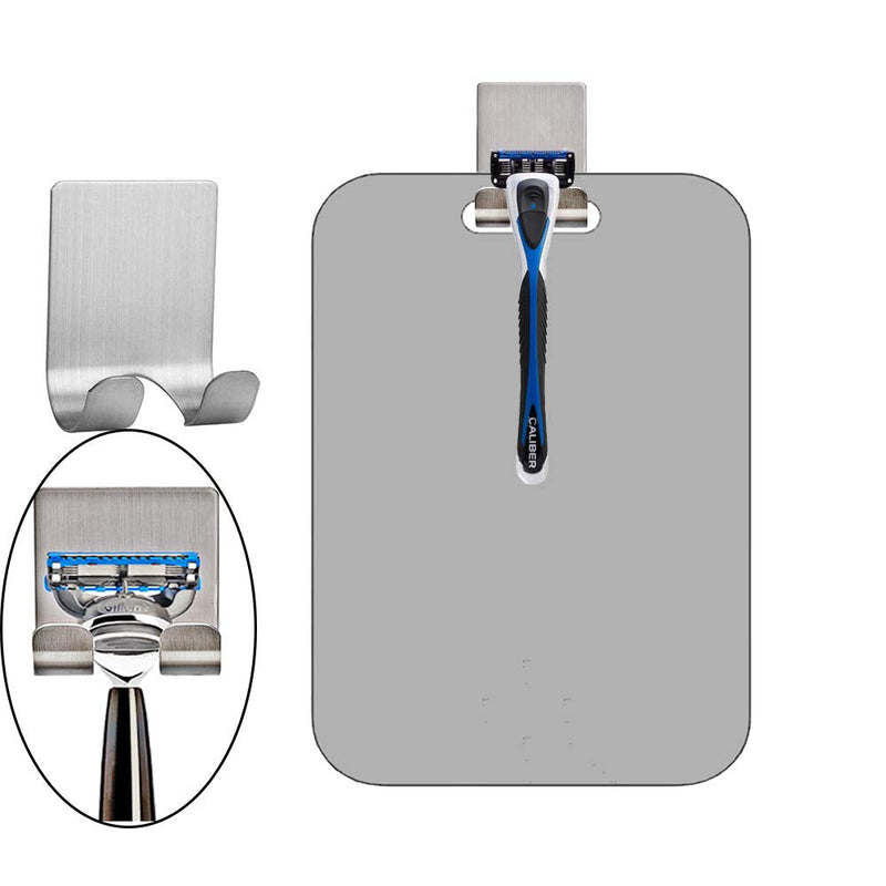 XoYo-Fogless Shower Mirror, Includes 1 Adhesive Hooks, Anit-Fog Shower Mirror, Shower Makeup Shave Mirror, Frameless Shower Mirror, Wall Hanging Mirror (Large, Shaver Hook) - NewNest Australia