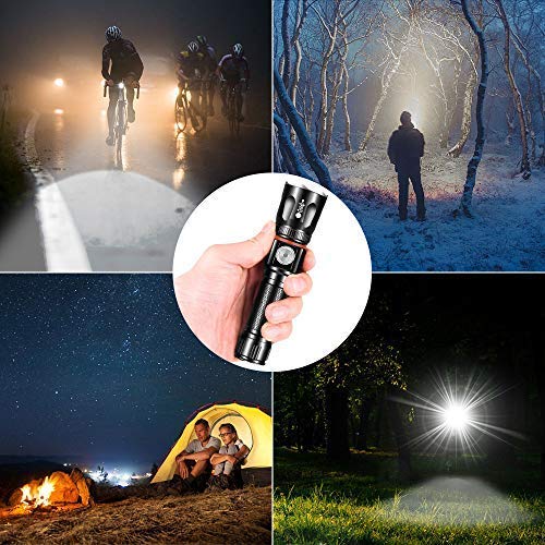 Tactical Flashlight Rechargeable, flashlights high lumens magnetic base - Super Bright, Zoomable, Water-Resistance, 4 Models, Vnina High Lumens Flash Light for Camping, Hiking and Emergence - NewNest Australia