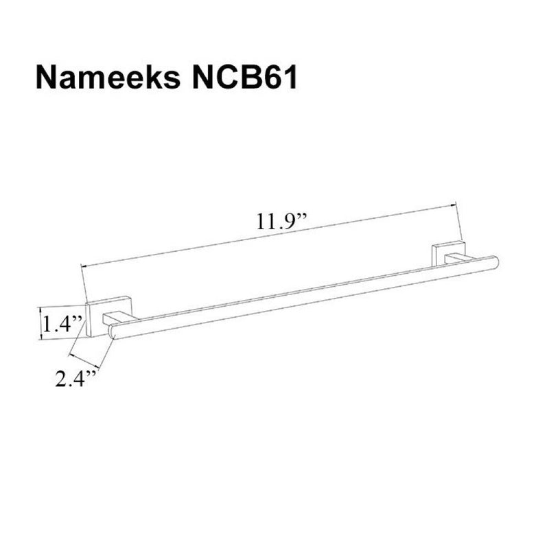 Nameeks NCB61 NCB Towel Bar, One Size, Black - NewNest Australia