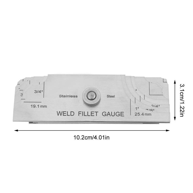 Fillet Weld Gauge Gage Set Stainless Steel Welding Inspection Gauge Inch/Metric - NewNest Australia