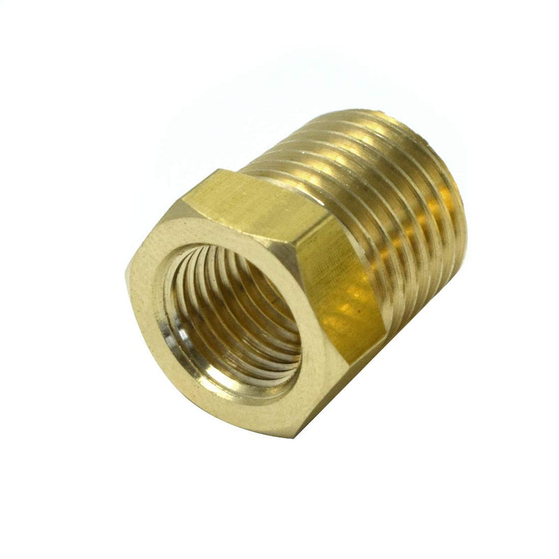 LICTOP 2pcs Metal Brass Pipe Hose Fitting, Reducing Hex Head Bushing,1/4" NPT Male Pipe x 1/8" NPT Female Pipe - NewNest Australia