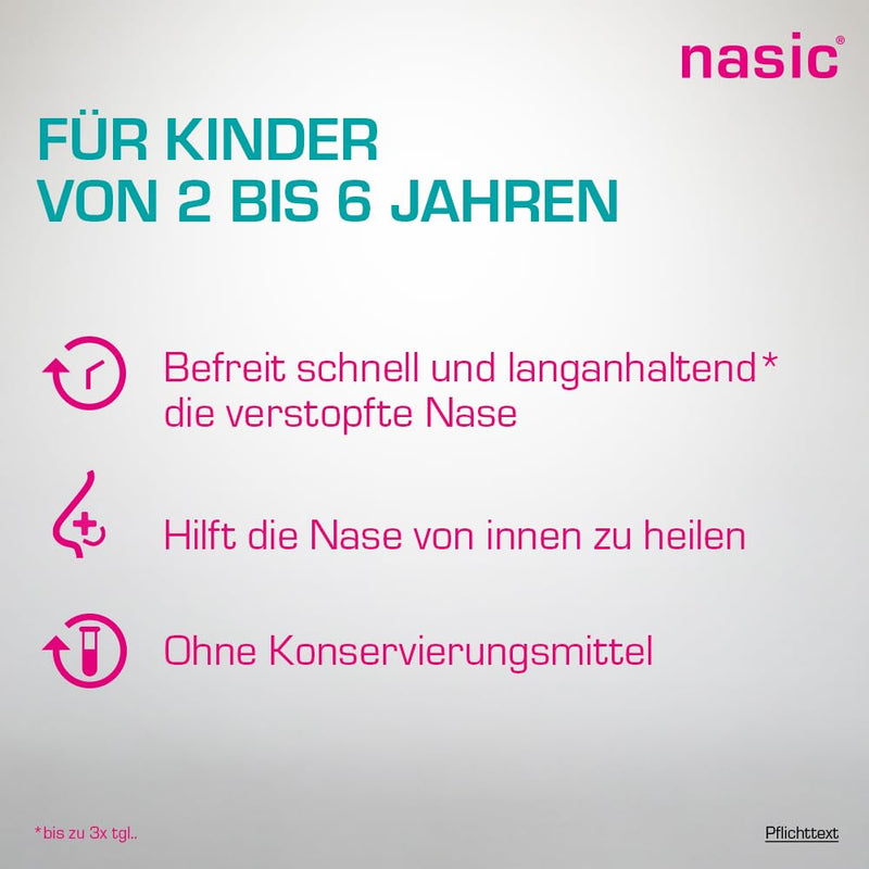 nasic for children OK nasal spray with the active plus | Decongestant cold spray without preservatives for children aged 2 and over | With xylometazoline & dexpanthenol | Economy set with 2 x 10 ml - NewNest Australia