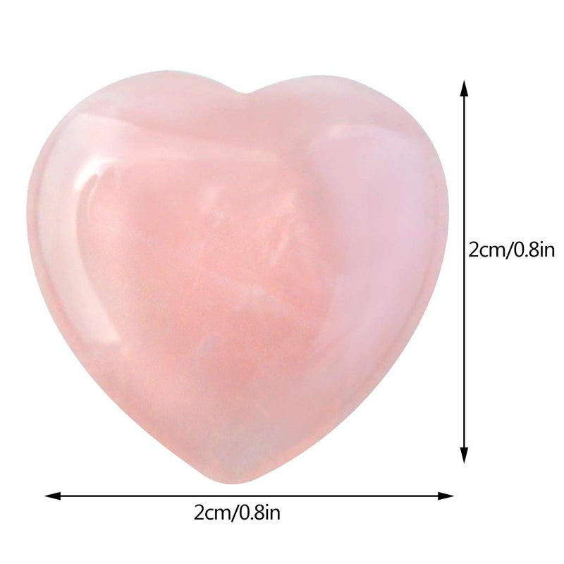 Marrywindix 15 Packs 0.8 Inches Healing Crystal Natural Rose Stone Heart Love Carved Palm Worry Stone Chakra Reiki Balancing - NewNest Australia