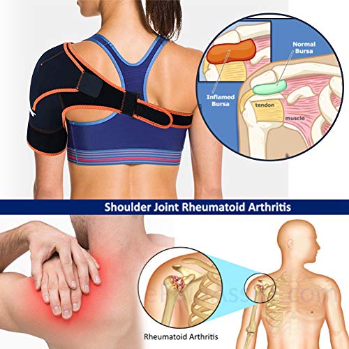 Vgeby Shoulder Brace Adjustable Shoulder Support Brace Strap Shoulder Support Compression Bandage Wrap For Injuries Shoulder Pain Shoulder Dislocation Sports Gym - NewNest Australia