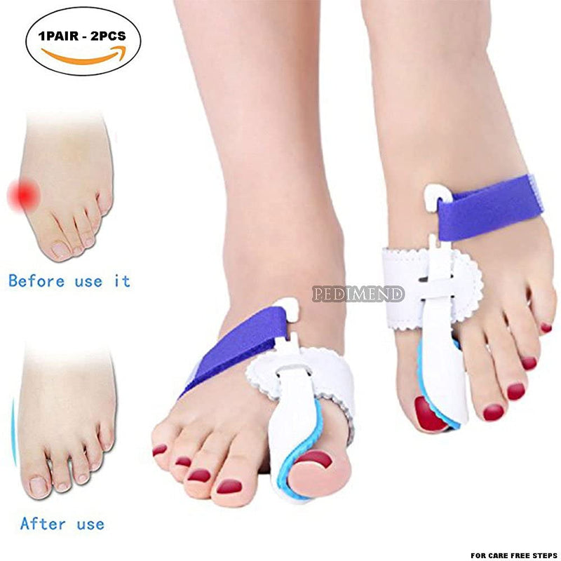 PEDIMEND Big Toe Bunion Straighteners (1PAIR - 2PCS) - Adjustable Bunion Night Splint - Hammer Toe Corrector Brace - Toe Straightener for Hallux Valgus - Unisex - Foot Care - NewNest Australia