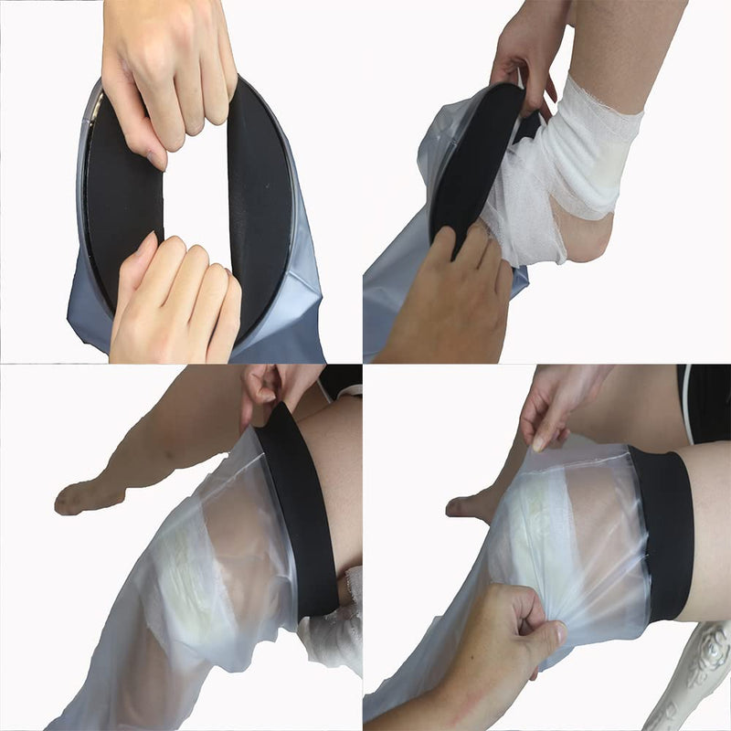 Waterproof Foot Cast Cover for Shower,Waterproof Ankle Cast Protector for Broken Ankle, Wound, Burns, Injuries,Reusable Cast Bag Foot Keep Wounds & Bandage Dry Adult Foot - NewNest Australia