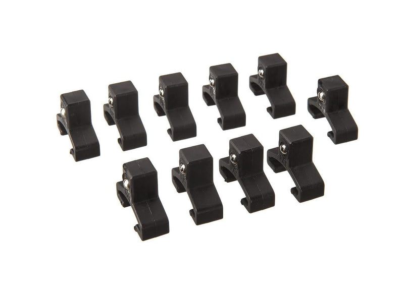 ARES 70082 - 10-Piece 3/8-Inch Drive Black Spring Loaded Ball Bearing Socket Clips - Additional Clips for Use with ARES Aluminum Socket Rails 10pc 3/8-Inch Drive Socket Clip Set - NewNest Australia