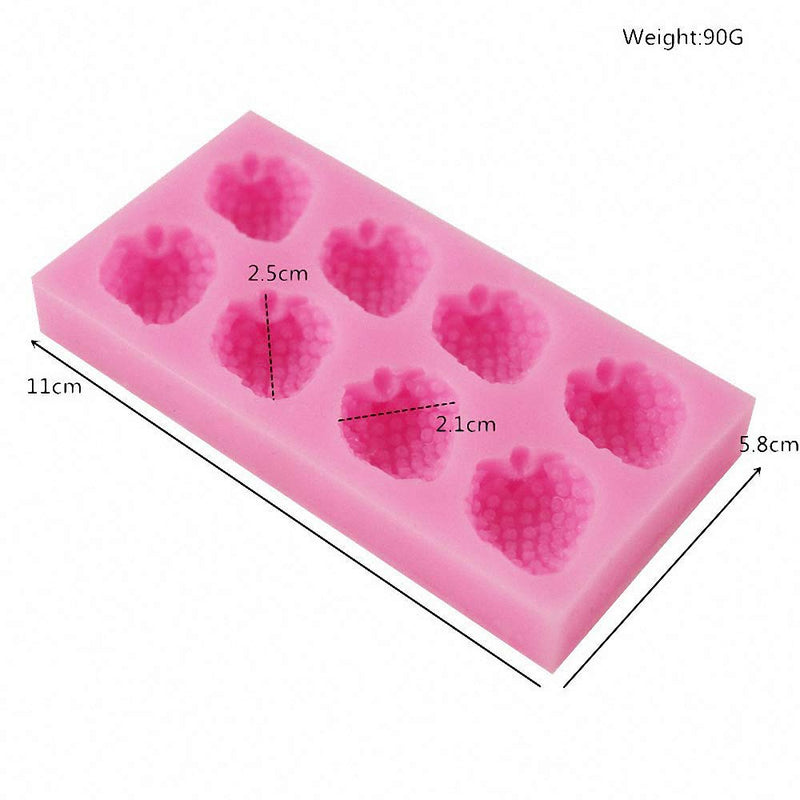 3Pcs/Set Strawberry Fondant Gumpaste Mold Silicone Chocolate Candy Mold for Cupcake Cake Decoration Handmade Soap Embeds Polymer Clay Resin Mold - NewNest Australia