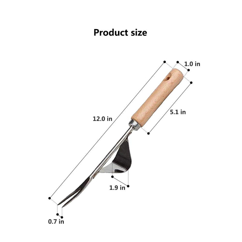 BERNIE ANSEL Garden Weeder Hand Tool,Ergonomic Weeding Tools,Stainless Steel Base - Easy Weed Removal and Deeper Digging for Planting and Weeding V - NewNest Australia