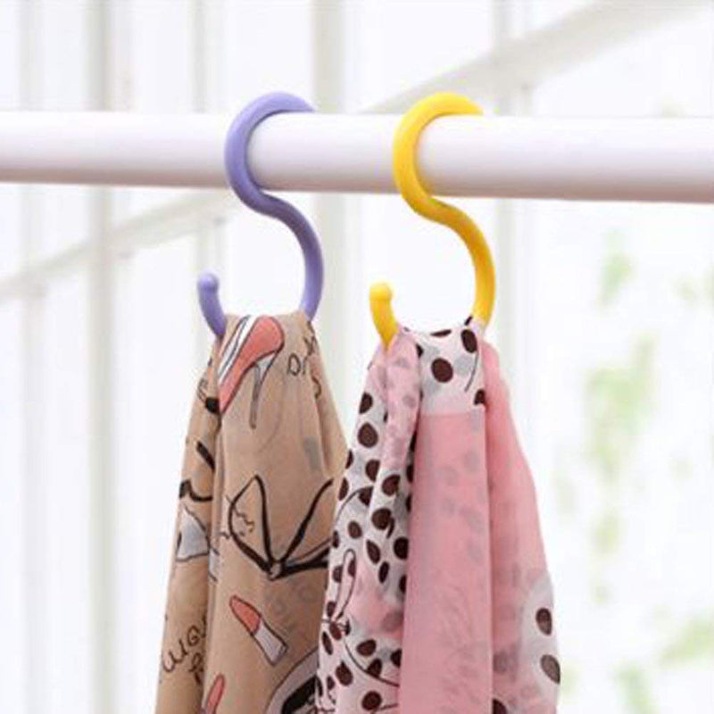 NewNest Australia - 12pcs(2 Packs) S Shaped Colorded Plastic Hanging Hooks,Shirt/Towel/Dress/Clothes Hanger Hook Home Kitchen Accessories (12) 12 