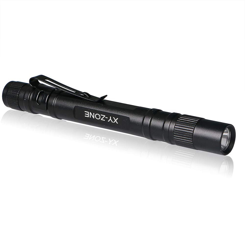 XY Zone 5PCS Led Pen Flashlight 1000 Lumens Lamp Clip Mini Black 507 Pocket Penlight Flashlight Torch Powered by 2 AAA Battery(Battery Not Included) Version 2 - NewNest Australia