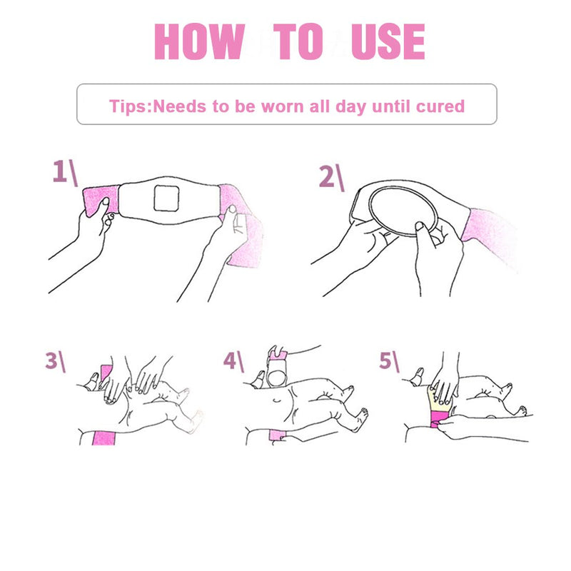 INGJIA Umbilical Hernia Belt Baby Belly Band Infant Belly Bandage for Hernia Support Truss Children Navel Belly Button Band Newborn Baby Supplies Adjustable Wrap Rose - NewNest Australia