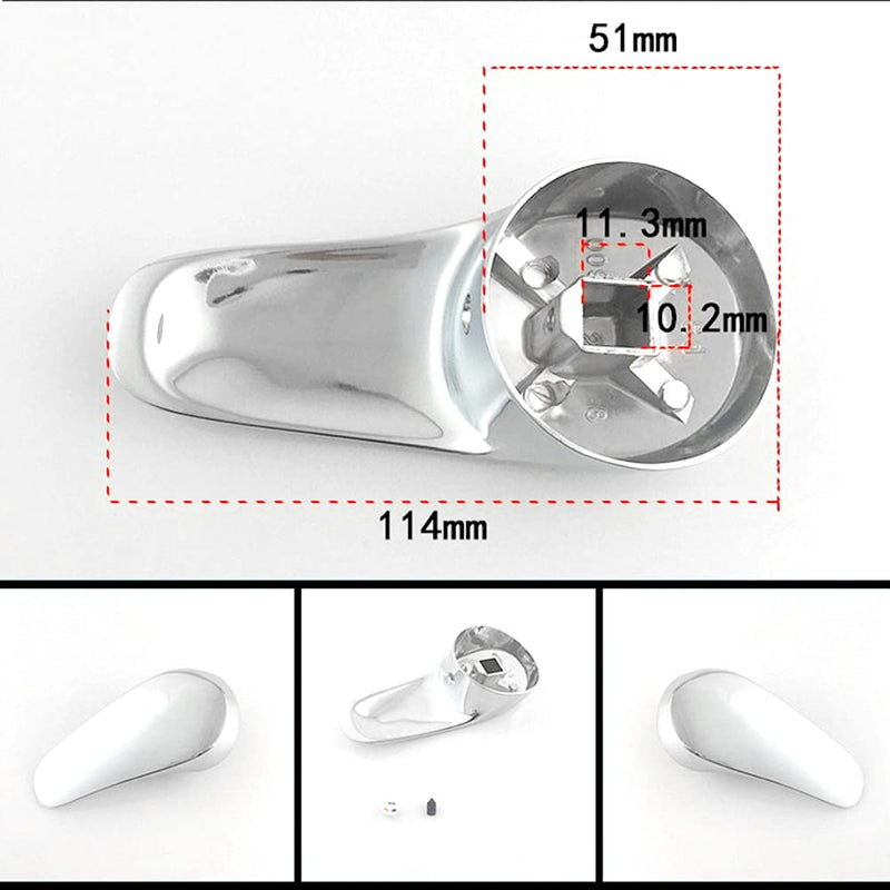 40 mm Single Lever Handle Universal Faucet Tap Handle Lever with Hot and Cold Color Marked Badge and Screw Hot Cold Reviver Handle for Kitchen Bathroom Tap Handle Replacement (Silver) - NewNest Australia