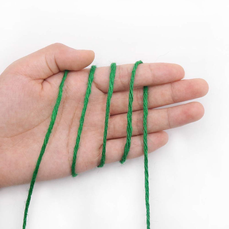 Tenn Well Green Garden Twine, 328 Feet 3mm Thick Jute Twine String for Crafting, Gift Wrapping, Gardening, DIY Projects - NewNest Australia