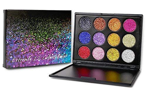 12 Colors Glitter Powder Makeup Palette Professional Long Lasting Shimmer Eyeshadow Palette Mineral Pressed Glitter - NewNest Australia