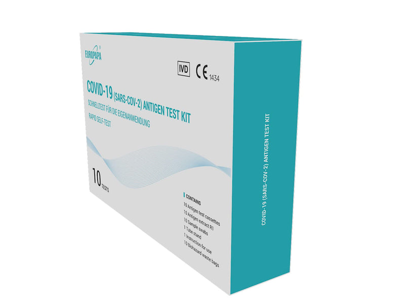 Europapa 10 X Corona Lay Test Self-Test Covid-19 Antigen Test For Sars-Cov-2 Quick Test For Self-Use Test Cassettes Sample Swabs Antigen Extract Individually Packed - NewNest Australia