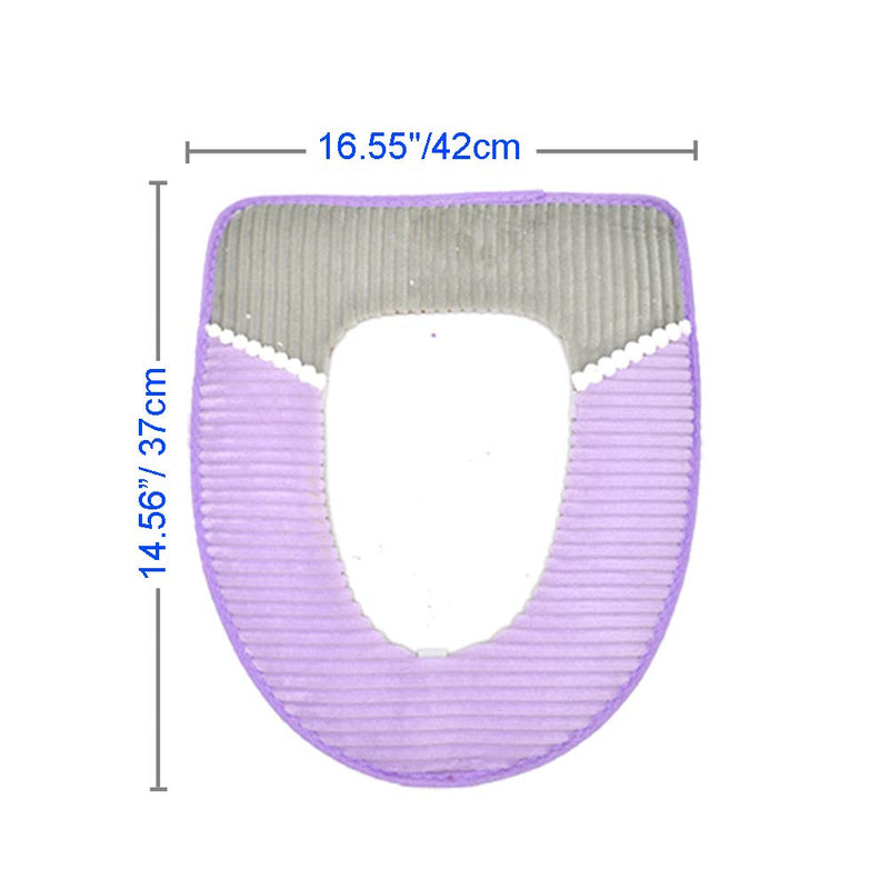 4 Pcs Toilet Seat Cover Pad Thicker Washable Toilet Seat Cushion Mat Winter 4 Colors - NewNest Australia