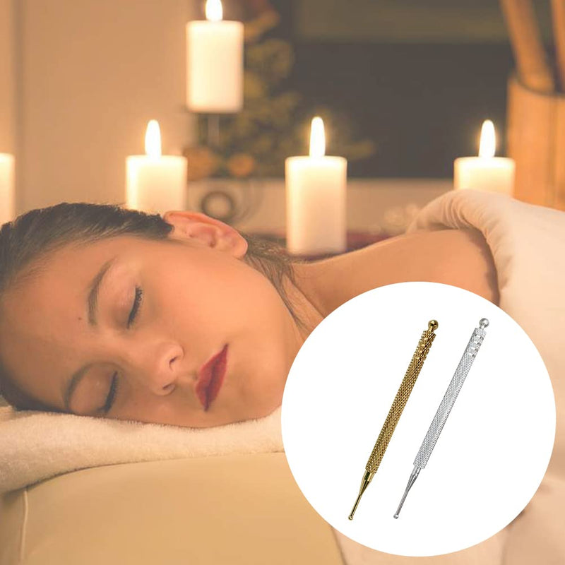 Acupuncture Pen, 2 Pieces Acupressure Pen, Massage Pen, Acupuncture Sticks, Acupressure Pen, Meridian Pen Acupressure Rod, Acupuncture Sticks, Acupressure Pen 2/5 Mm, Length 10 Cm Ball Diameter 2/5 Mm - NewNest Australia