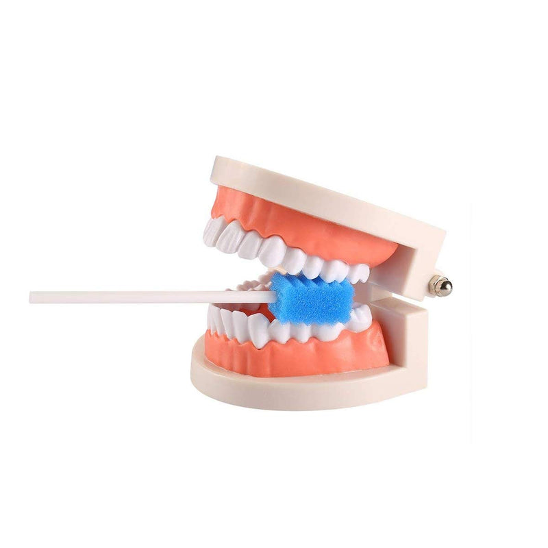 Disposable Oral Care Swabs Tooth Cleaning Mouth Swabs (50pcs blue) Ridge design blue 50 - NewNest Australia